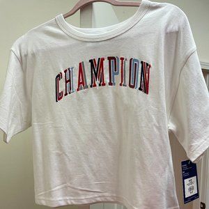 Champion cropped tee- M